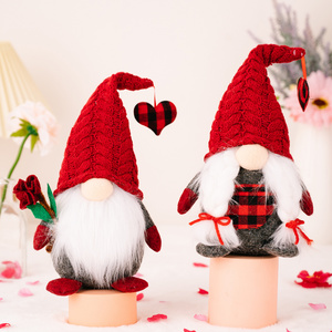 Faceless Gnome Plush Doll Rudolph Valentine's Day Scandinavian Tomte Elf Figurine Gnomes Home Table Ornaments