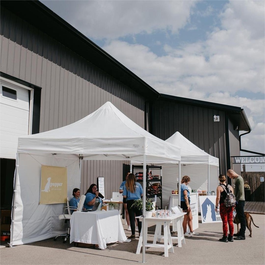 Custom industrial commercial aluminium frame gazebo tent 3 x 6 with sidewall for europe market trade show tent outdoor