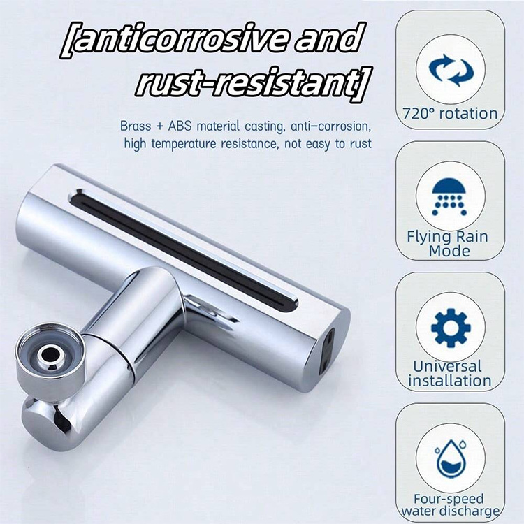 360 Degree Swivel Faucet Extender 4 in 1 Waterfall Kitchen Faucet