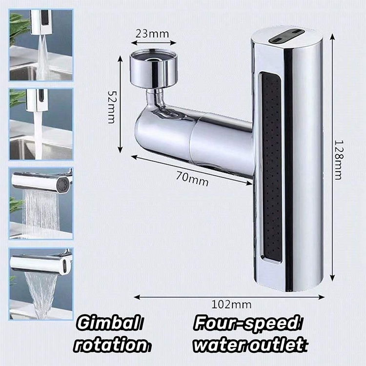 Bathroom Kitchen Faucet Accessory Waterfall Flying Rain Nozzle Aerator 4 modes Tap Extender