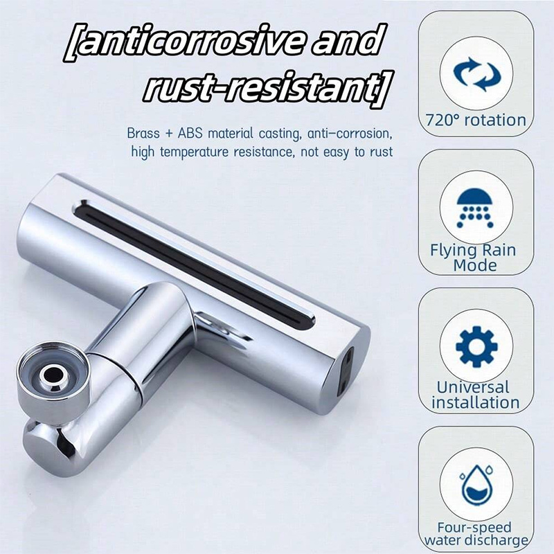 Bathroom Kitchen Faucet Accessory Waterfall Flying Rain Nozzle Aerator 4 modes Tap Extender