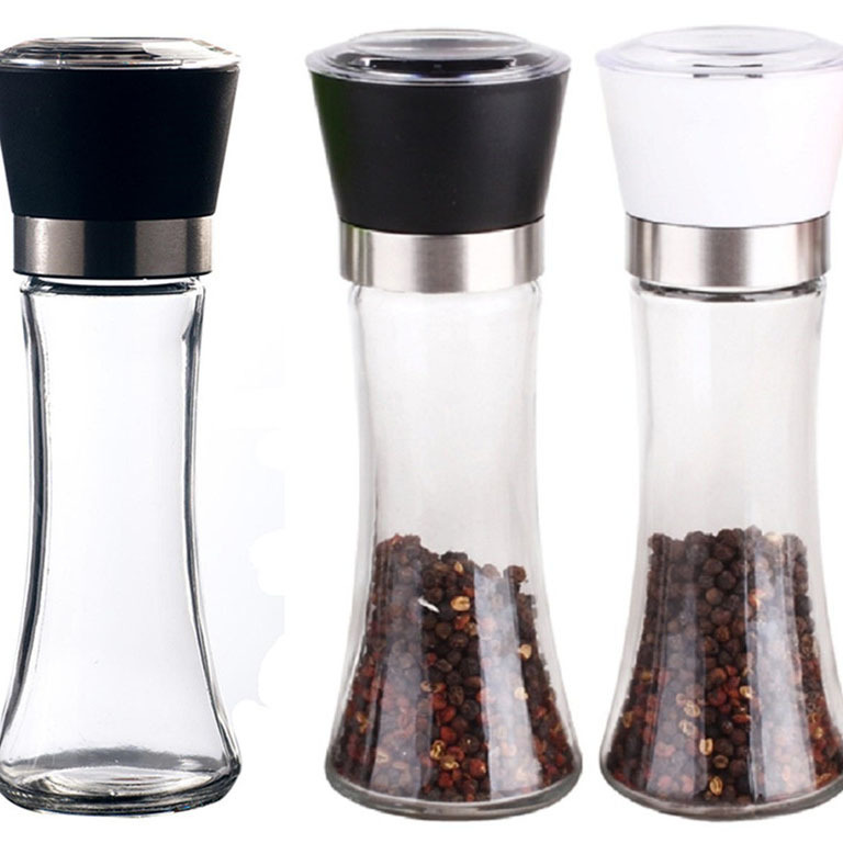 kitchen Himalayan Salt Pepper Grinder Glass 180ML Spice Grinder