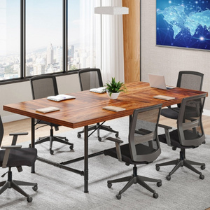 6FT Conference Table, 70.8" Rectangle Training Table Boardroom Desk