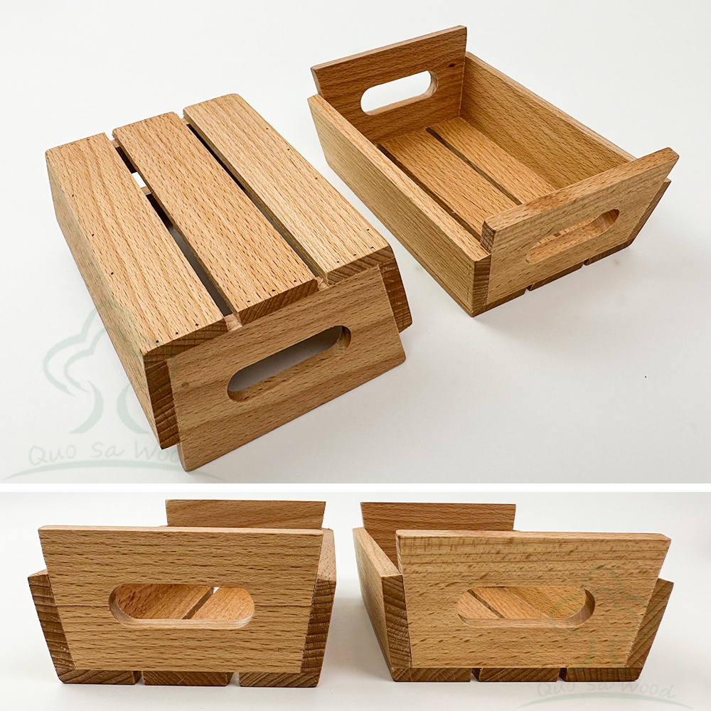 Wooden Caddy Boxes Storage Crates Toy House Organizing Box Wooden Box Storage Organizer Mini House Storage Holder