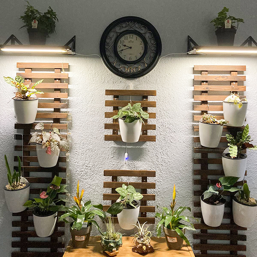 Rustic Wall Planter Wooden Hanging Planter for Indoor Plants, Air Plant Succulent Holder Hanger, Vertical Garden