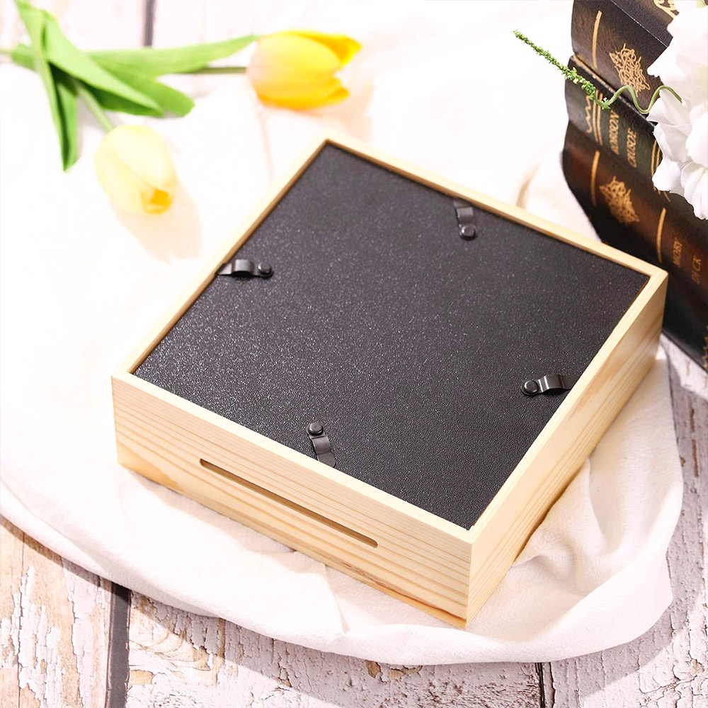 Decorative Wooden Shadow Box Frame Natural Wooden Money Box High Quality Coin Bank Piggy Banks for Adults