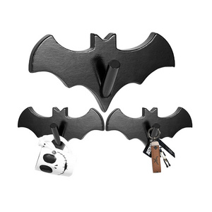 Bat Key Holder for Wall Multifunctional Wall Hooks- Wooden Gothic Decor for Kitchen Bathroom Living Room