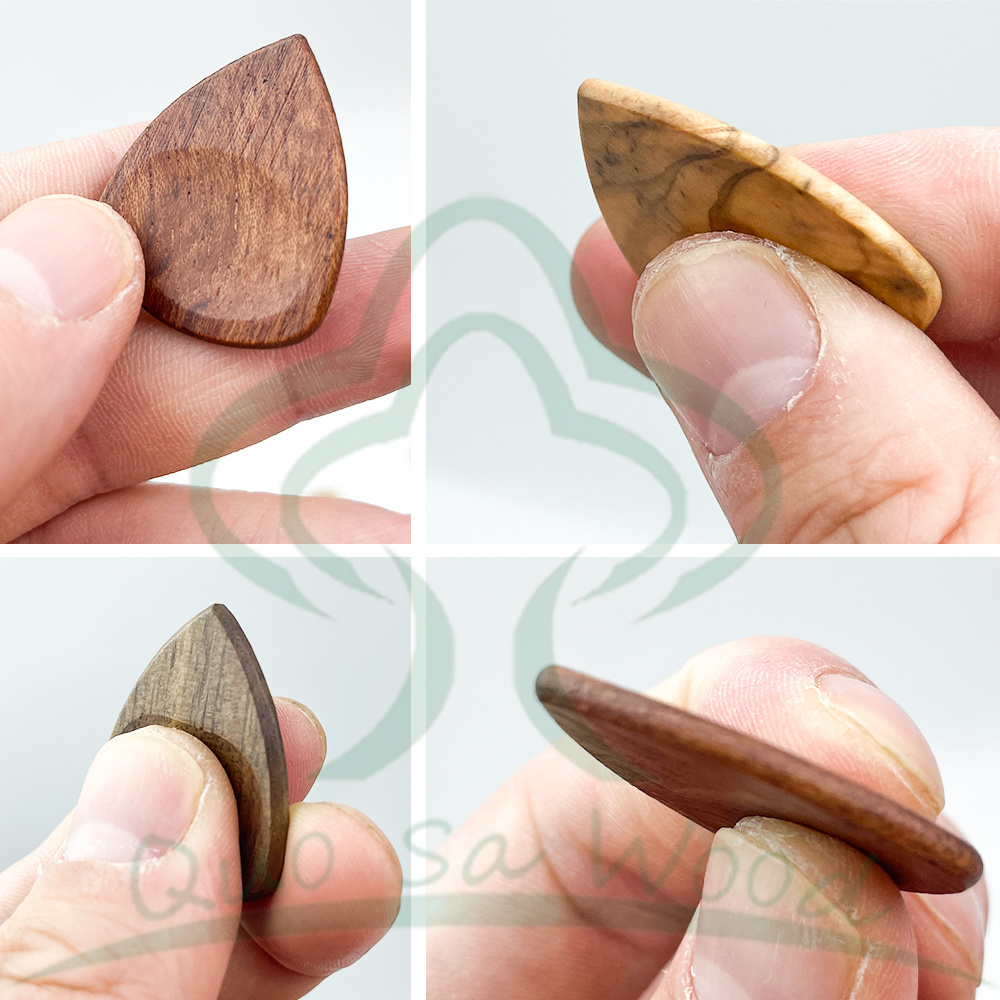 100% Wooden Factory Price High Quality Blank Wholesale Wood Guitar Picks Support Custom