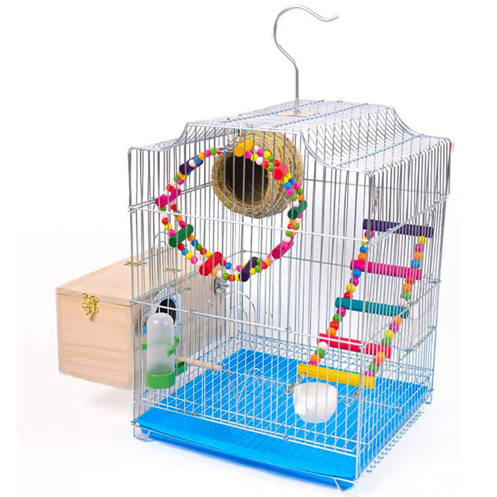 Durable Parakeet Nest Box Bird House Budgie Wood Breeding Box for Lovebirds Parrotlets Mating Box