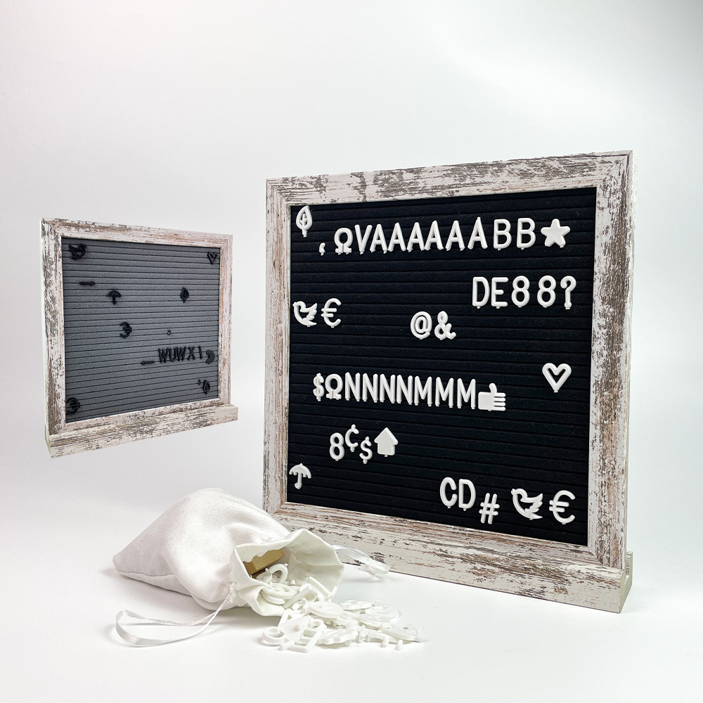 Factory Direct Supply Hot Sale Handmade crafts Felt letter board with Solid Wood Frame