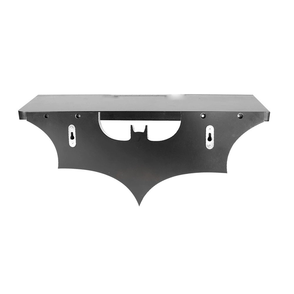 Bat Shelf Gothic Home Decor - Unique Wiccan Decor Black Wall Shelf Wooden Floating Crystal Shelf Display for Stones