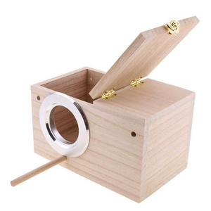 Durable Parakeet Nest Box Bird House Budgie Wood Breeding Box for Lovebirds Parrotlets Mating Box