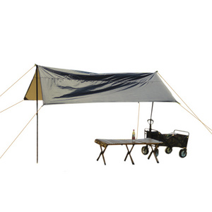 Silver coating oversize canopy tent outdoor camping  equipment beach rain awning Four-cornered roof canopy