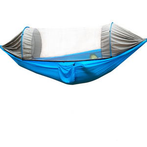 Automatic Multi-Function Pole Hammock Swing Awning Quick-Opening 140*70 Nylon Tents Outdoor Adult Camping Mosquito Net Fabric