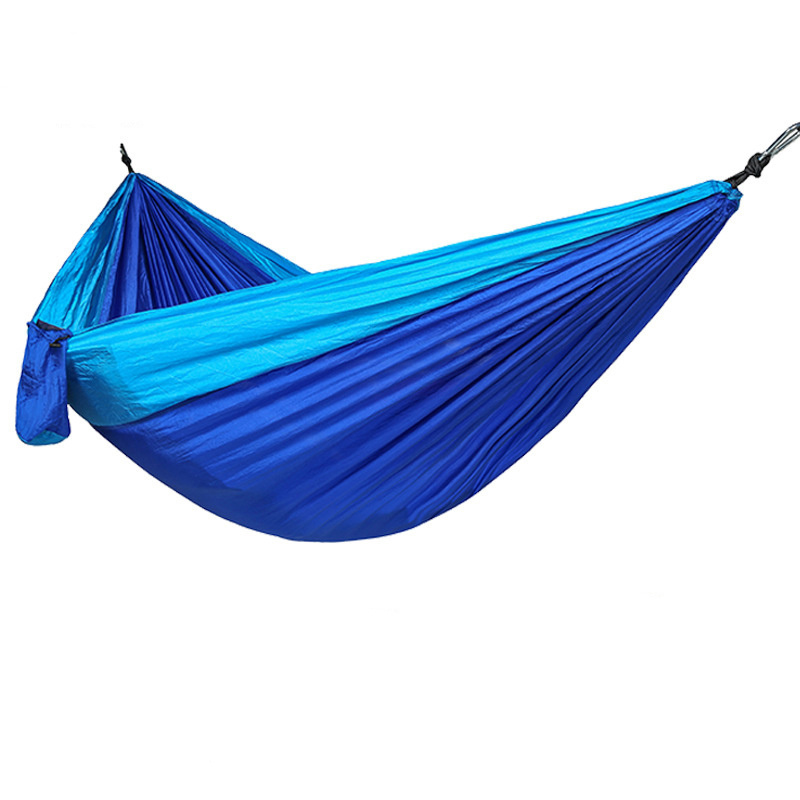 Ultra-Light Single and Double Parachute Mesh Hammock Colorful Nylon and Fabric Outdoor Camping Park Leisure Hammock for Adults