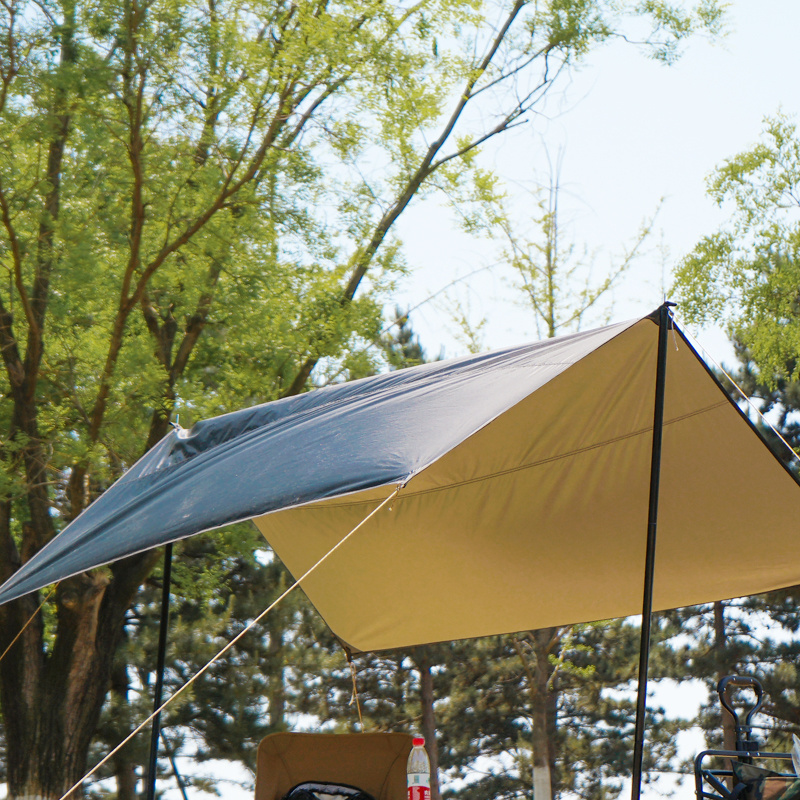 Silver coating oversize canopy tent outdoor camping  equipment beach rain awning Four-cornered roof canopy