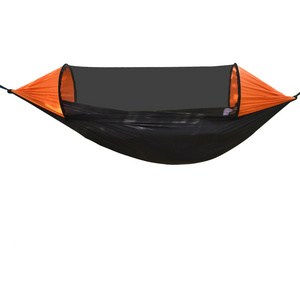 Fully automatic quick-opening pole mosquito net hammock removable outdoor anti-rollover camping hammock