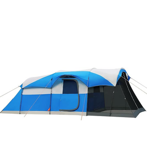 8-Person Waterproof Camping Tent with Large Screen Room Rain-Proof Tunnel Design for Family Camping Parties Outdoors