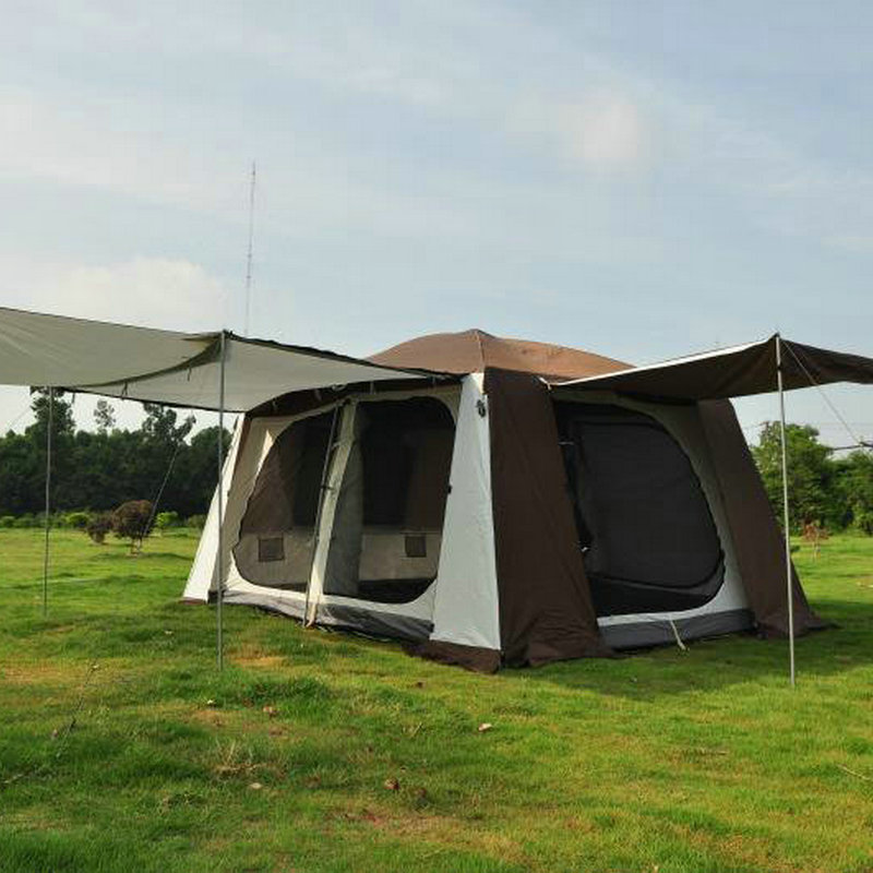 Outdoor folding tent awning sunshade rainproof  camping beach  leisure sunscreen  Large space family tent