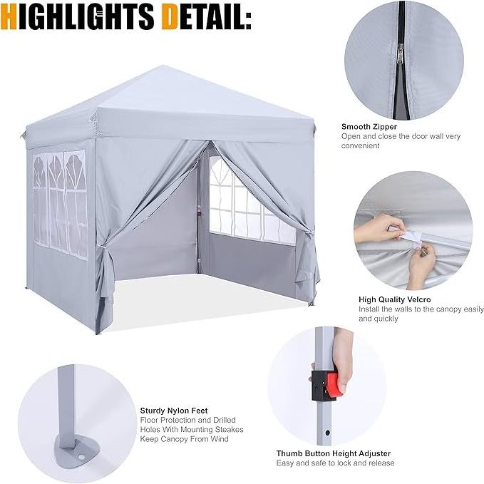 Instant Folding Pop-Up Awning Tent Enclosed Trade Show Tents