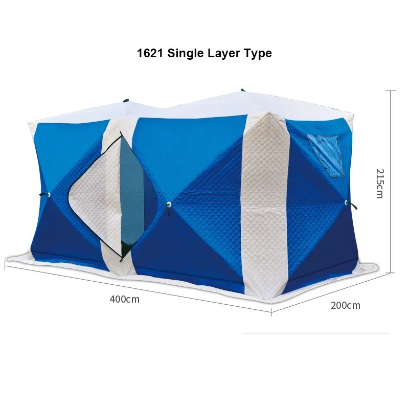 Outdoor Folding Tent Waterproof Thickened Cotton Canvas Bell Tent Accessories Warm Wind Resistant Ice Fishing Shelter Tent