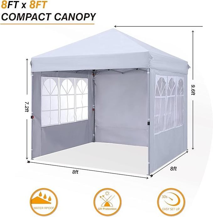 Instant Folding Pop-Up Awning Tent Enclosed Trade Show Tents