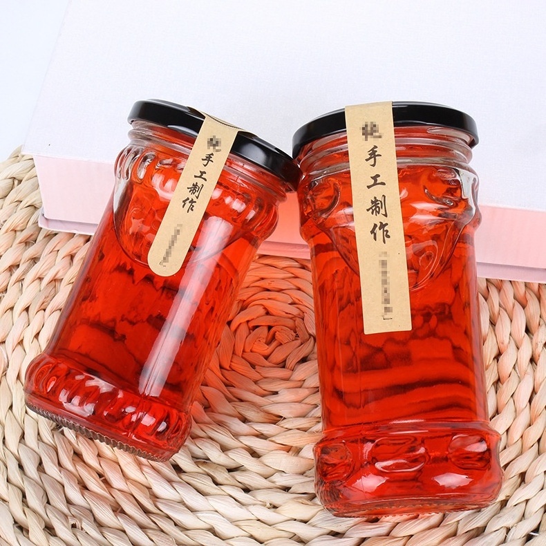 200ml 240ml 280ml Round Empty Glass Honey Jar In Bulk Frascos De Vidrio Para Mermeladas Small Pot Glass Candy Jam Canning Jar