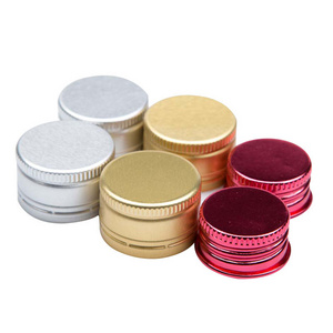 18mm 24mm 28mm 30mm Thread Aluminum Pilfer Proof Lid Metal Ropp Cap pilfer proof tamper evident  wine bottle beverage caps