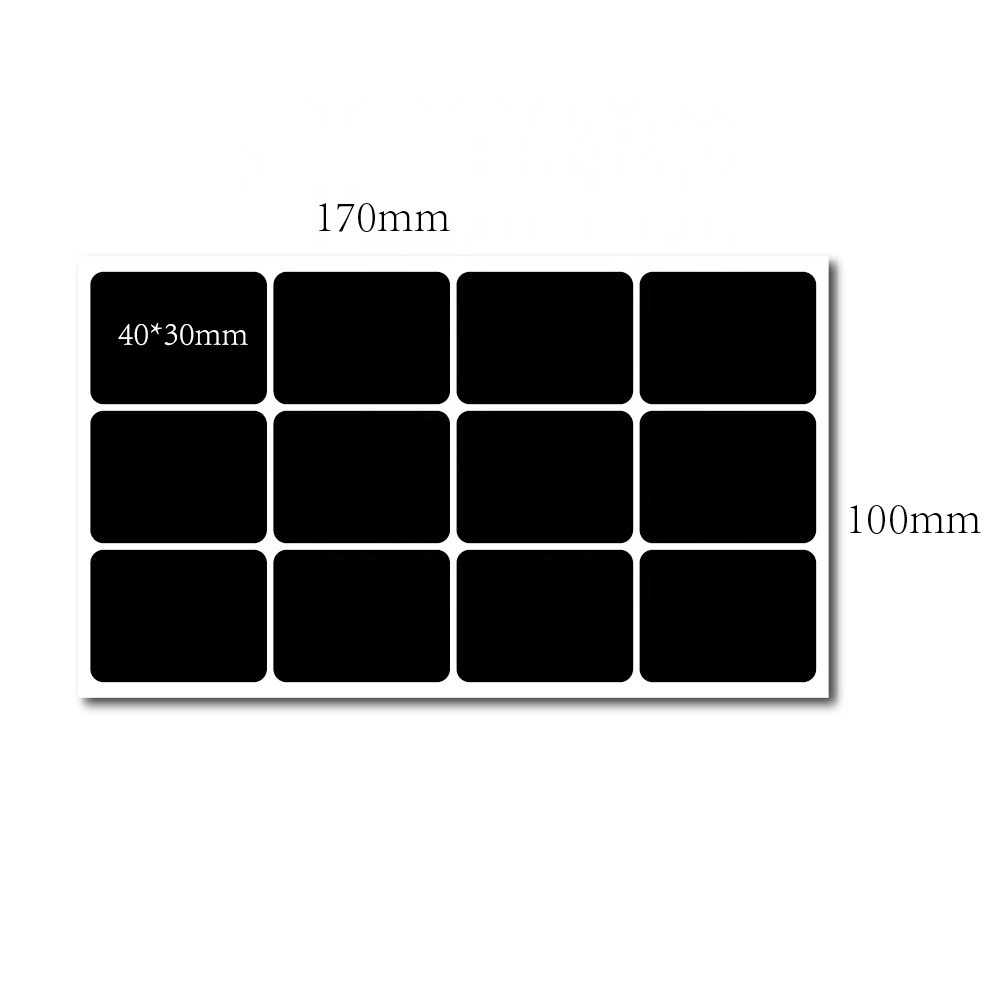 Premium Chalkboard Labels Bulk Removable Waterproof Blackboard Sticker Label for Jars Glass Bottle Custom Vinyl Sheet Sticker