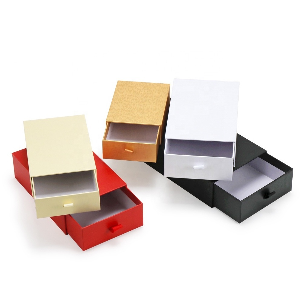 custom logo high quality paper ring jewelry box packaging small cardboard drawer luxury box  caja para joyeria necklace package