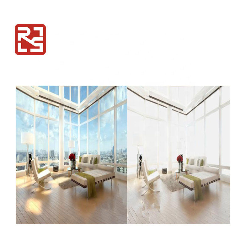 Rushui Customized Smart Film Office Bathroom Partition Remote Control Glass Magic Self-adhesive Tint Window