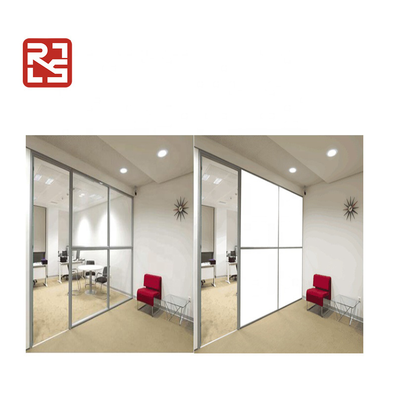 Rushui Customized Smart Film Office Bathroom Partition Remote Control Glass Magic Self-adhesive Tint Window