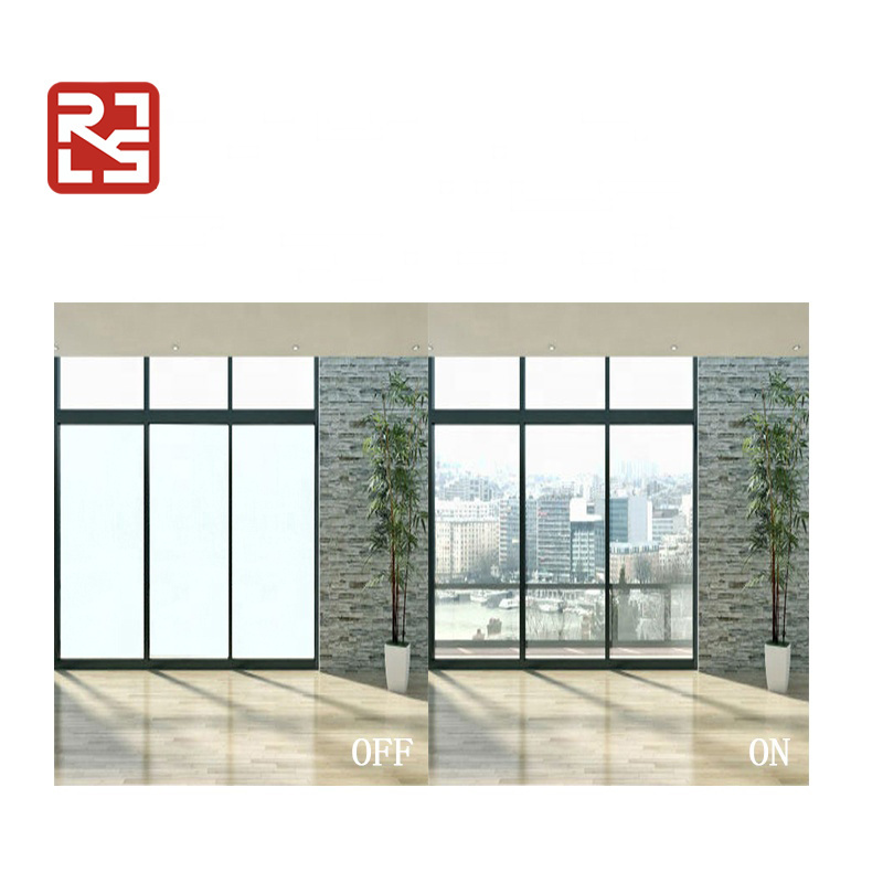 Rushui Customized Smart Film Office Bathroom Partition Remote Control Glass Magic Self-adhesive Tint Window