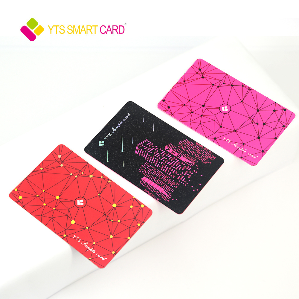 YTS customized best new plastic premium personalized printed pvc nfc rfid business gift cards