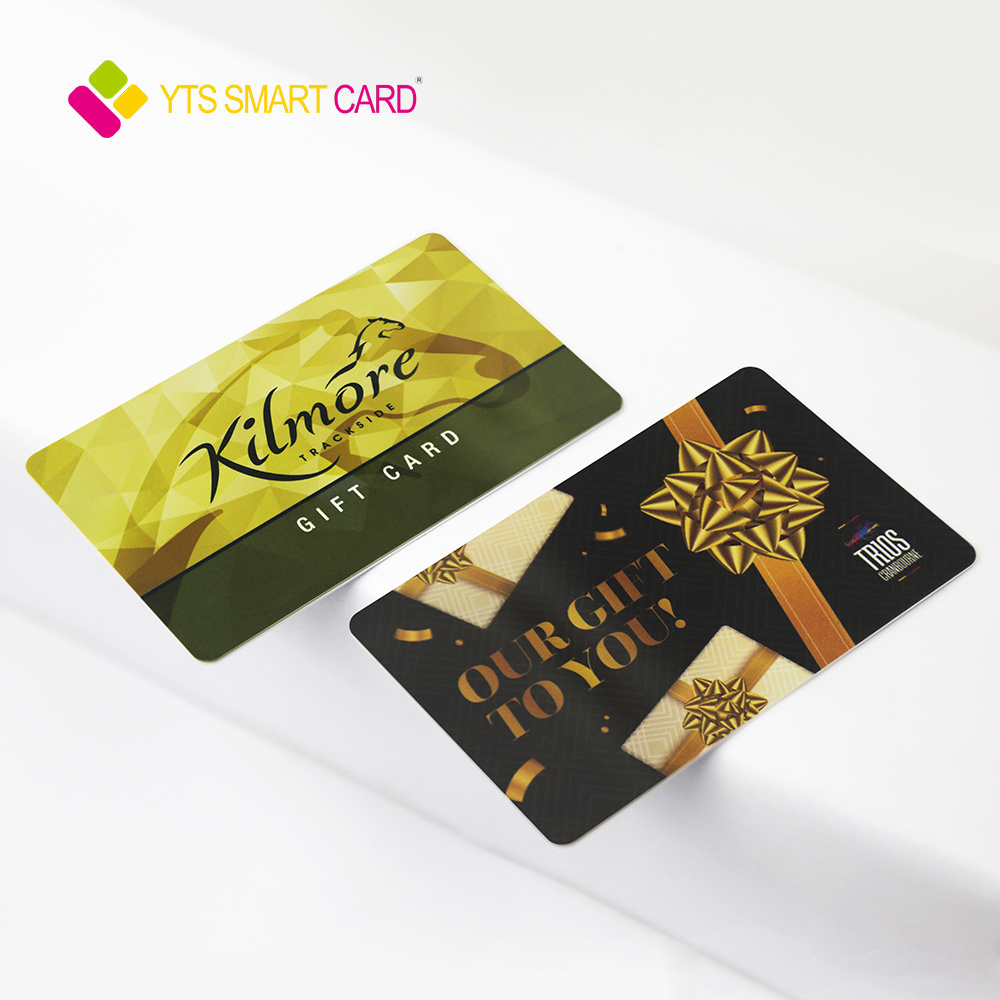 YTS customized logo best new plastic premium   personalized printed pvc giftcards business gift   cards