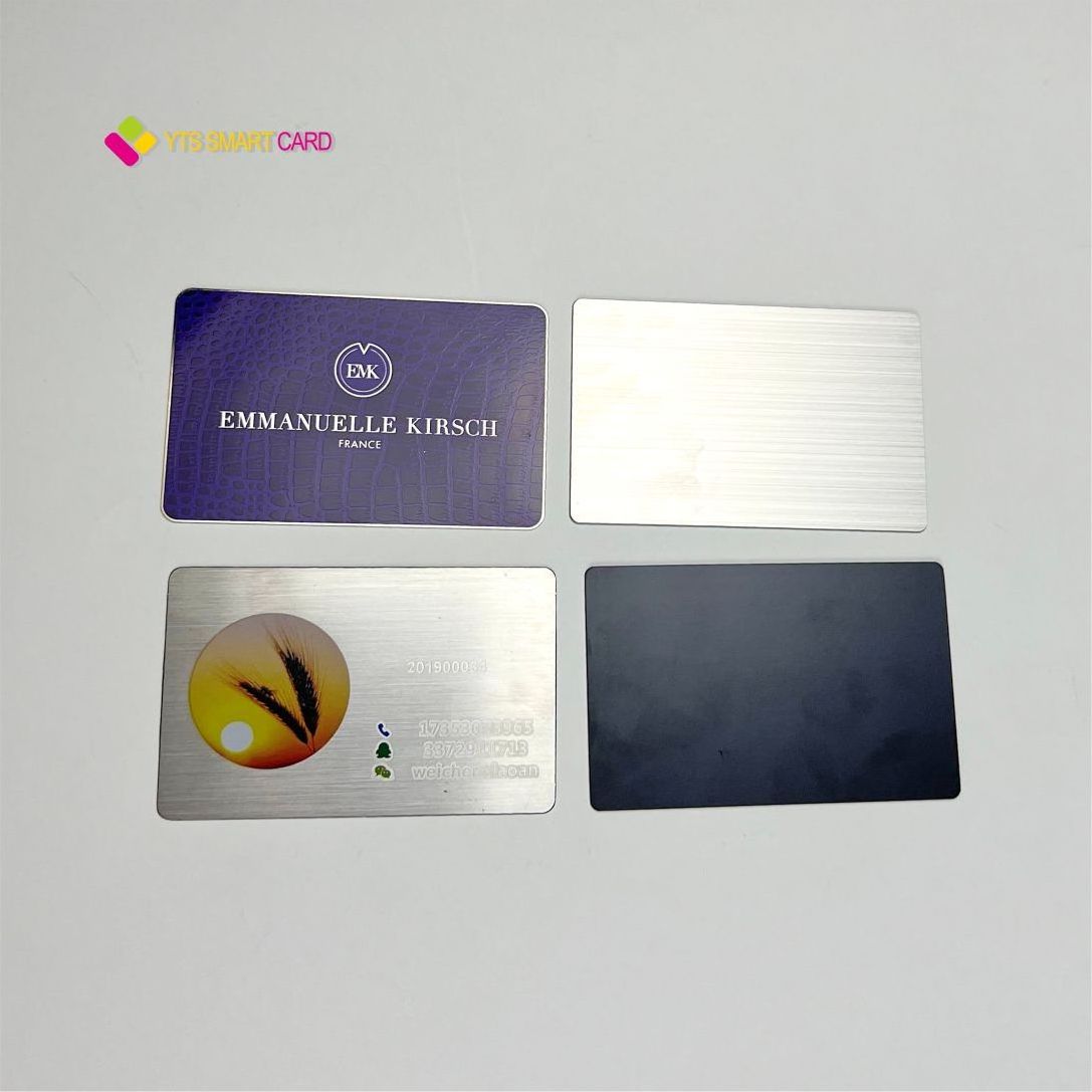 YTS  New Hot Customize Logo Metal Business Matt Black Cards/304 stainless steel metal card