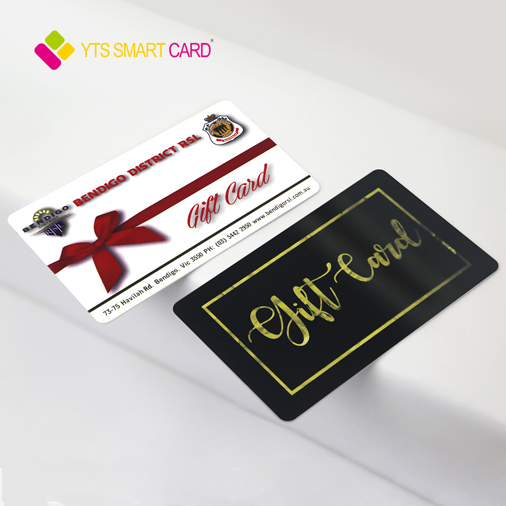 YTS customized logo best new plastic premium   personalized printed pvc giftcards business gift   cards