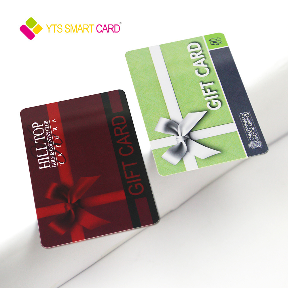 YTS customized logo best new plastic premium   personalized printed pvc giftcards business gift   cards