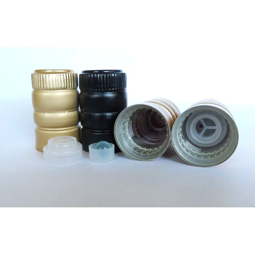 Aluminum plastic wine bottle caps for bottles of Vodka, whisky