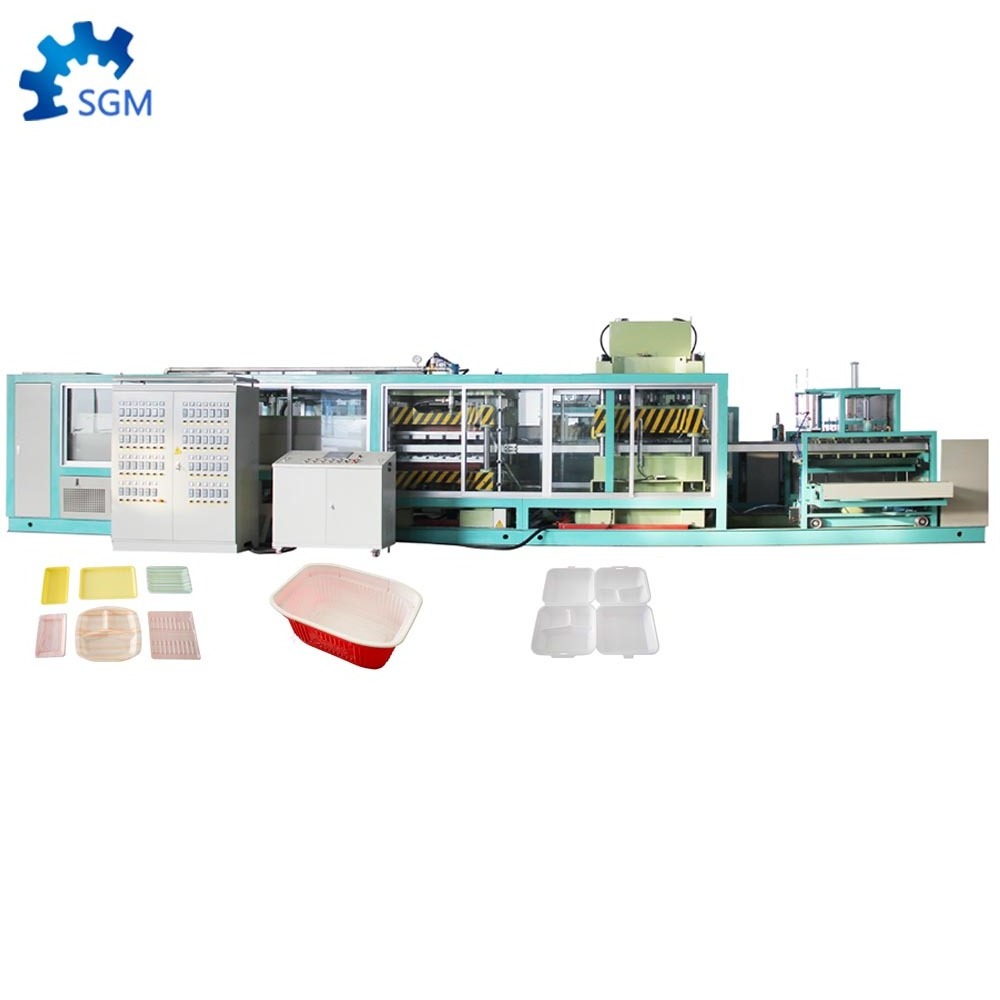 Automatic disposable plastic food container making machine