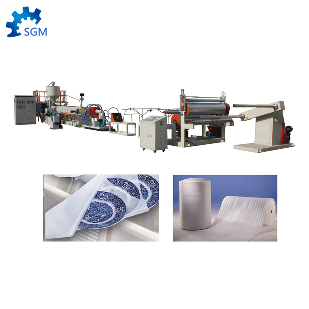 EPE foam sheet packaging material production extrusion line