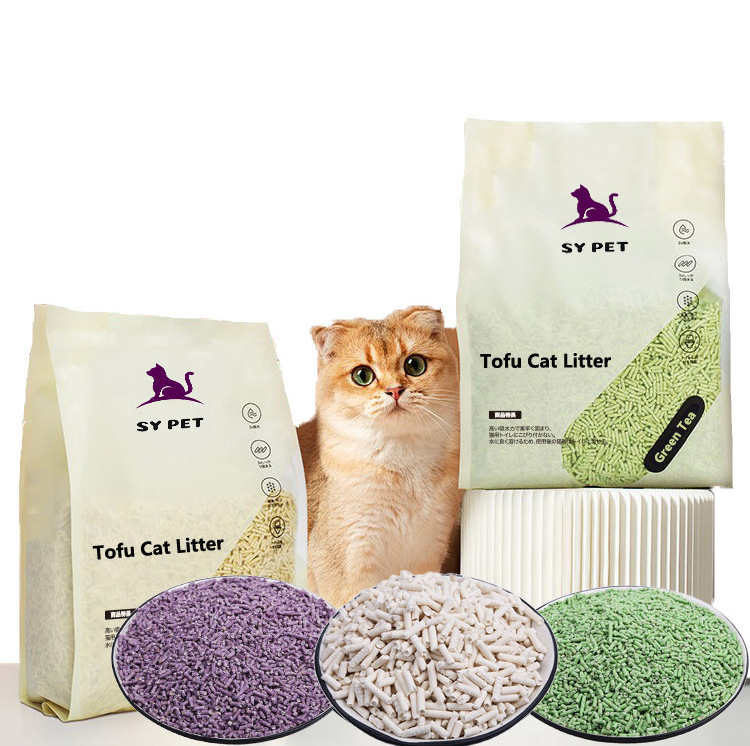 2024 New Trend OEM&ODM Factory Wholesale Clumping Premium Cat Litter Tofu Cat Litter Dust Free Melt Water 6L Customization