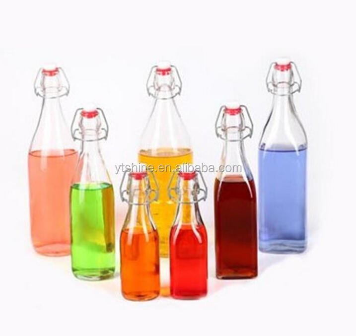 Wholesale With Stopper Beverage Glass Bottle Swing Top Empty Glass Beer Bottle