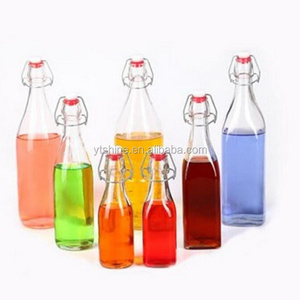 Wholesale With Stopper Beverage Glass Bottle Swing Top Empty Glass Beer Bottle