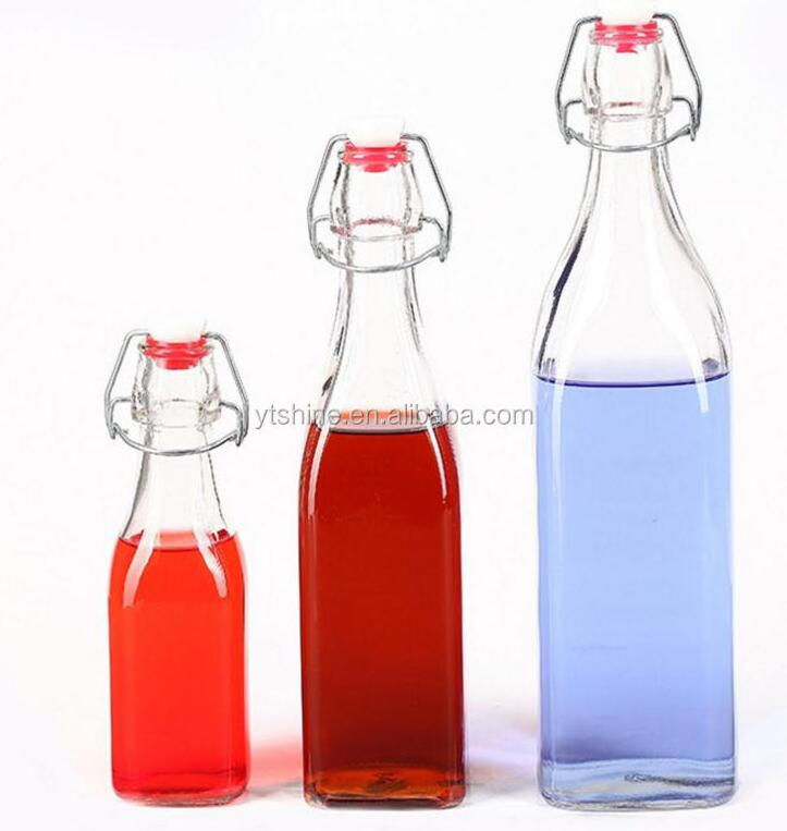 Wholesale With Stopper Beverage Glass Bottle Swing Top Empty Glass Beer Bottle