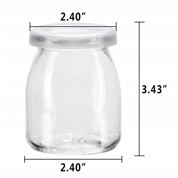 Mini Empty 200ml Yogurt Mason Jars 7 oz Glass Favor Pudding Jars with Cork Lids For Wedding Favors Honey Pot