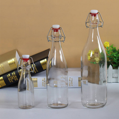 1000ml Glass Bottle Reusable Glass Juice Bottle With Ceramic Screw Cap Beverage Bottle