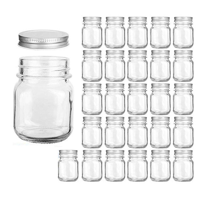 High Quality 150ml Empty Mason Glass Canning Jars 5 oz With Lids For Preserves Jam Peanut Butter