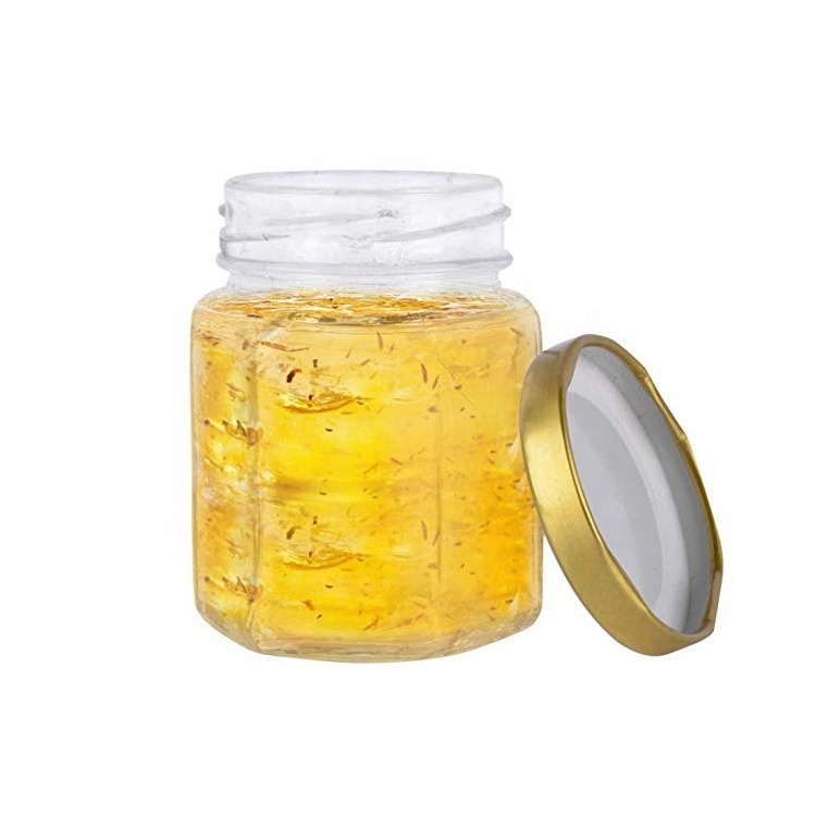 Wholesale Hexagon 3 oz 90 ml Mini Glass Canning Jars Jam Jars with Lids