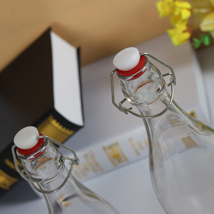 1000ml Glass Bottle Reusable Glass Juice Bottle With Ceramic Screw Cap Beverage Bottle